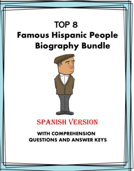 Preview of Spanish Biography Bundle: Top 8 Biografías @40% off! (Latinos Famosos)