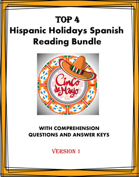 Preview of Holidays Spanish Reading Bundle: Días Festivos 4 Lecturas @30% off! (Version 1)