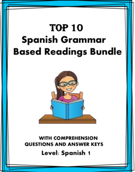 Preview of Spanish 1 Reading Bundle: Lecturas: Top 10 Grammar Based Readings at 40% Off!