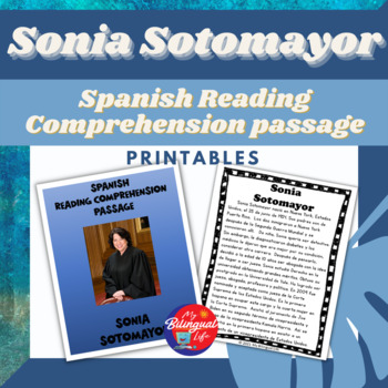 Preview of Sonia Sotomayor - Spanish Biography Activity Printable - Women's History