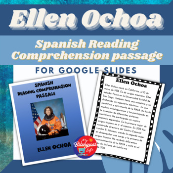 Preview of Ellen Ochoa - Spanish Biography Activity Printable - Women's History