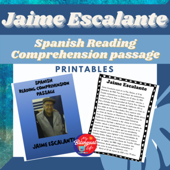 Preview of Jaime Escalante - Spanish Biography Activity Printable for Hispanic Heritage