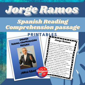 Preview of Jorge Ramos - Spanish Biography Activity Printable for Hispanic Heritage