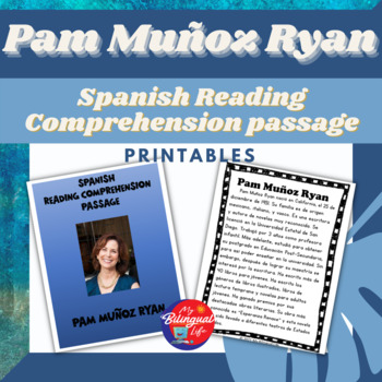 Preview of Pam Muñoz Ryan - Spanish Biography Activity Printable - Women's History