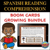 Spanish Reading Comprehension Boom Cards: GROWING BUNDLE