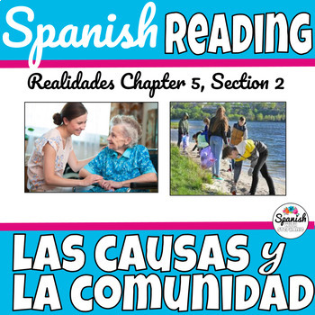 Preview of Spanish Reading Comprehension: En la comunidad (Realidades 3, Chapter 5)