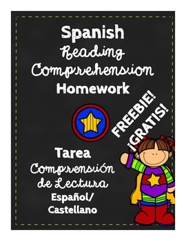 Preview of Spanish Reading Comprehension Homework Log Fiction 3rd and 4th Grade