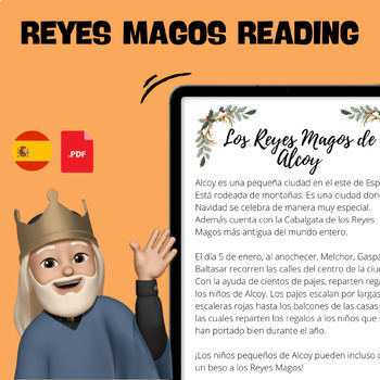 Preview of Spanish Reading Comprehension Passages, Christmas Reyes Magos, No-prep