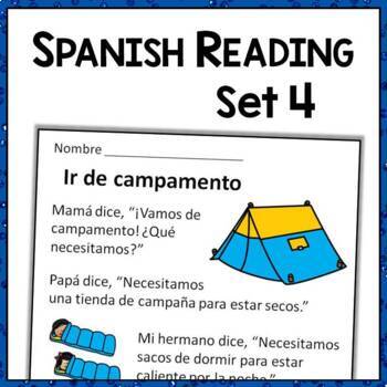 Preview of Spanish Reading Comprehension Passages & Text-Based Questions Set 4 {En Español}