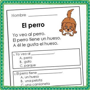 Spanish Reading Comprehension Passages for Beginning Readers {Ideal for ...