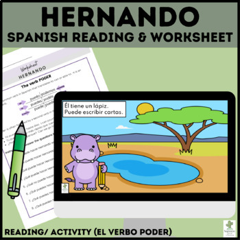 Preview of Spanish Reading Comprehension | Present Tense Story |  Hernando | Poder