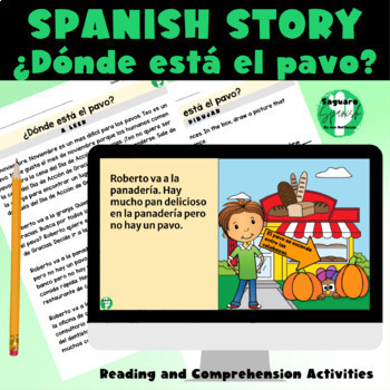 Preview of Spanish Reading Comprehension | Present Tense Story | Thanksgiving