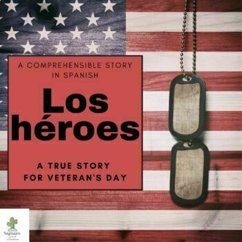 Preview of Spanish Reading Comprehension | Present Tense Story |Veteran's Day