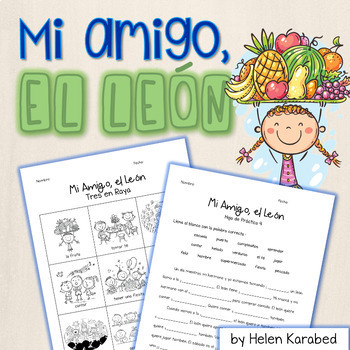 Preview of Spanish Story Mi Amigo, el León - Reading Comprehension with Activities