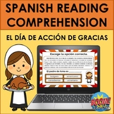 Spanish Reading Comprehension: Thanksgiving (Acción de Gra