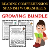 Spanish Reading Comprehension Worksheets: GROWING BUNDLE