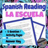 Spanish Reading Comprehension about School with Questions 