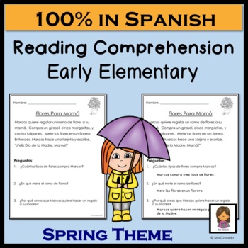 Preview of Spanish Reading Comprehension for Spring: No Prep!