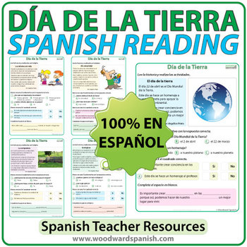 Preview of Spanish Reading - Día de la Tierra