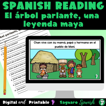 Preview of Spanish Reading | El árbol parlante, una leyenda maya