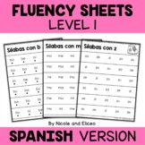 Spanish Reading Fluency Sheets 1