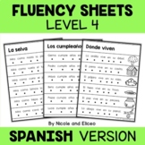 Spanish Reading Fluency Sheets 4