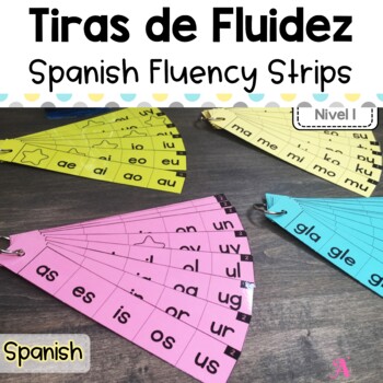 Preview of Spanish Reading Fluency Strips  Level 1 | Tiras de fluidez de lectura en español