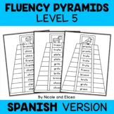 Spanish Reading Fluency Word Pyramids 5