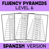 Spanish Reading Fluency Word Pyramids 6