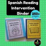 Spanish Reading Intervention Binder (Intervencion de lectura)