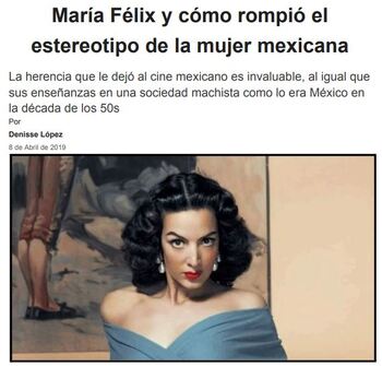 Preview of Spanish Reading / Lectura Maria Felix La epoca de oro cine mexicano