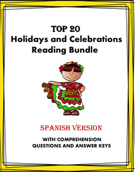 Preview of Holidays and Celebrations Spanish Reading BIG Bundle: 20 Lecturas! (50% off!)