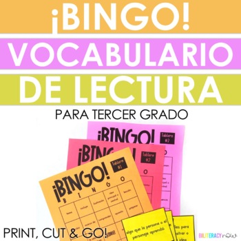 Preview of Spanish Reading Test Prep Vocabulary BINGO for Third Grade