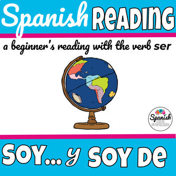 Preview of Spanish Reading Ser de and nationalities ¿De dónde eres? soy de