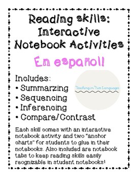 Preview of Spanish Reading Skills-Interactive Notebook