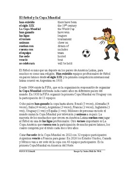 Preview of El fútbol y La Copa Mundial Lectura: Spanish Reading on Soccer and the World Cup