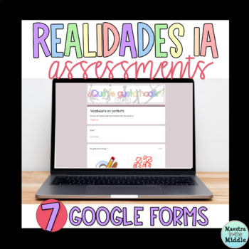 Preview of Spanish Realidades 1A Likes Dislikes 7 Digital Assessments on Google Forms
