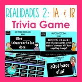 Realidades Auténtico 2 Chapters 1A and 1B Jeopardy-style S