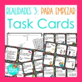 Realidades Auténtico 3 Para Empezar Task Cards | Spanish R