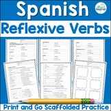 Spanish Reflexive Verbs Conjugation Worksheets Practice