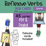 Spanish Reflexive Verbs Task Cards with 45 Cards with edit