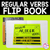 Spanish Regular AR ER IR Present Tense Flip Book with DIGI