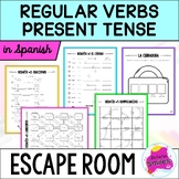 Spanish Regular Verbs in the Present Tense Escape Room