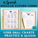 Spanish FUTURE TENSE Regular Verbs Drill Conjugation Chart