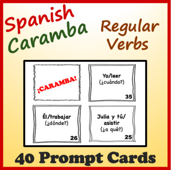 Spanish Regular Verbs Speaking and Writing Activities (Caramba Cards)
