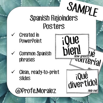 Preview of Spanish Rejoinders Poster Sample (10)