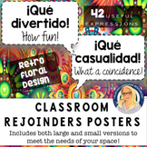 Spanish Rejoinders Posters (RETRO FLORAL Design) - 40 high