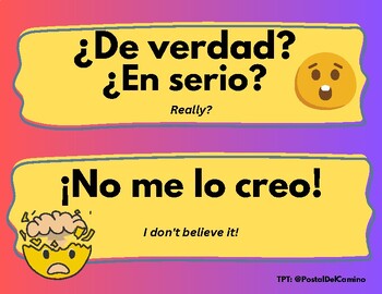 Preview of Spanish Rejoinders Posters | Spanish Expressions Poster | Classroom Decr
