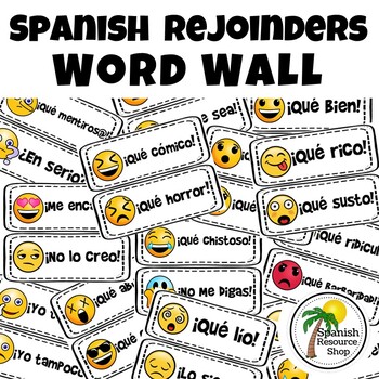 Preview of Spanish Rejoinders Word Wall