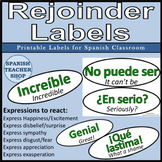 Spanish Rejoinders Word Wall Labels